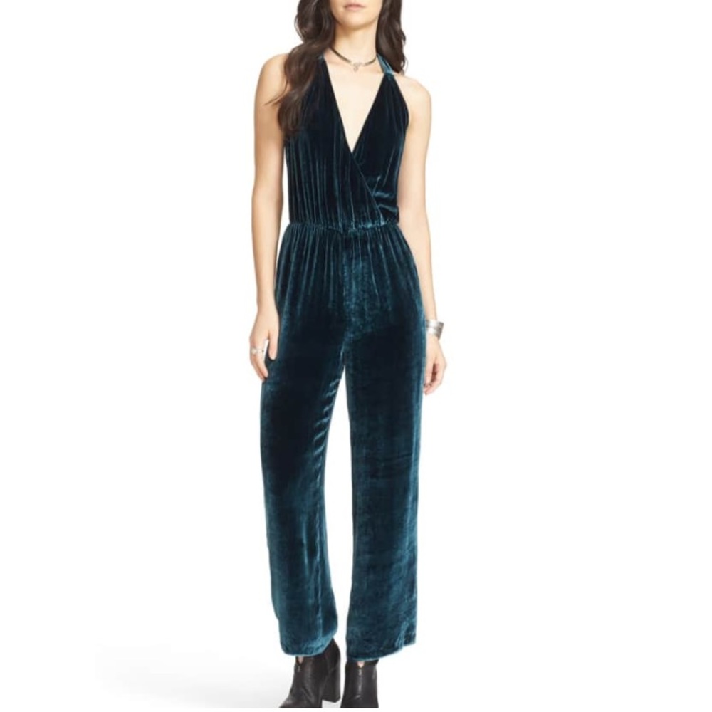 free people velvet jumpsuit